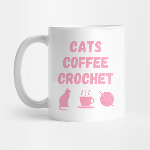 Cat Lady Gift Crochet Gifts Cats Coffee Crochet Yarn Lover Design by InnerMagic